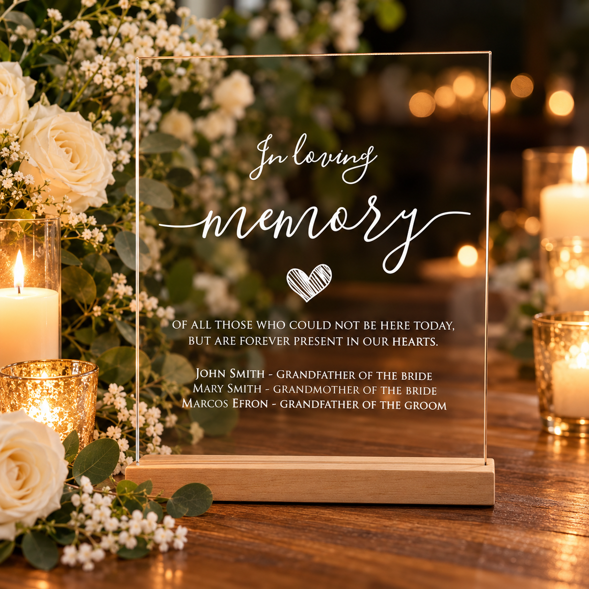 'In Loving Memory' Acrylic Plaque